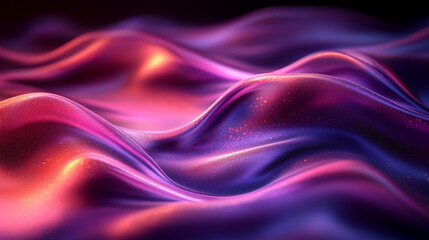 Obraz premium Futuristic sleek design with black and neon purple tones, metallic reflections symbolizing chaos, technology, innovation, dynamic energy, modern aesthetics, and minimalism with blank caption space