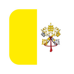 Vatican City flag rounded square icon