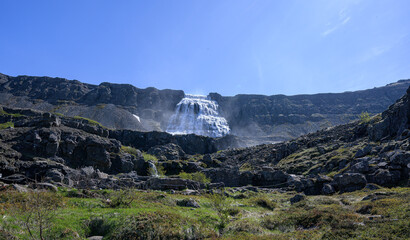 Dynjandi Waterfall near Isafjordur Iceland