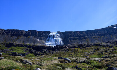 Dynjandi Waterfall near Isafjordur Iceland