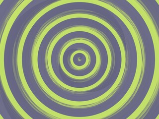 Abstract concentric circles in muted green and purple, creating a hypnotic effect.