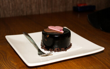 chocolate cake on a plate