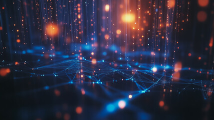 Smart digital Innovation city with connection network reciprocity over the cityscape. of future smart wireless digital city and social media networking systems that connects people with in city