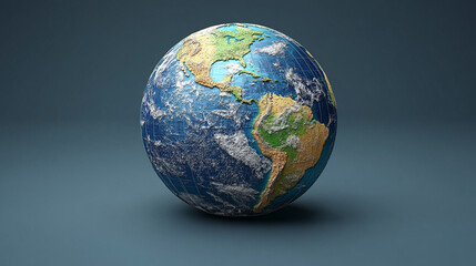 Digital diagram of a futuristic planet hologram symbolizing global fintech innovation minimalistic bright tone modern style blurred background with empty blank caption space dynamic concept

