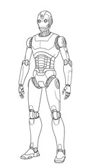 Fototapeta premium robot sketch 