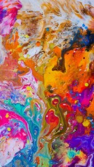 Rainbow random color art