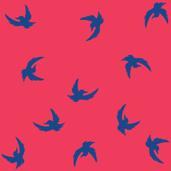 Design in a pattern of seagulls, pelicans and swallows, design for vacations and fun on the beach, surf season, summer lifestyle, background in textures with contrasting colors, sailor type.