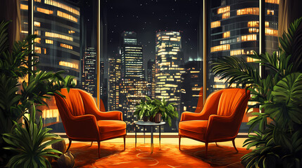 luxurious penthouse interior