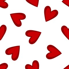 Valentine hearts seamless 14 February love pattern for wrapping paper