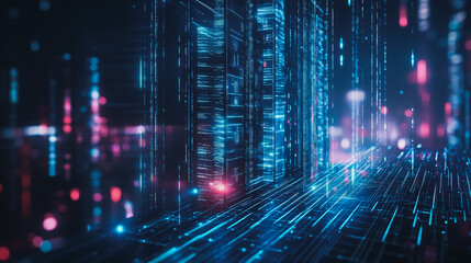 Smart digital Innovation city with connection network reciprocity over the cityscape. of future smart wireless digital city and social media networking systems that connects people with in city