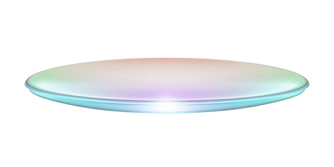Illuminated Oval Display Platform Pastel Gradient Product Showcase Modern Design