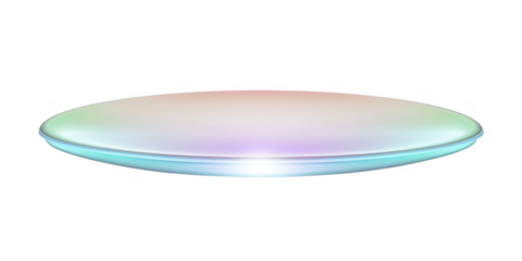 Illuminated Oval Display Platform Pastel Gradient Product Showcase Modern Design
