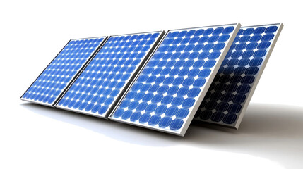 Solar Panels on Transparent Background Generative AI