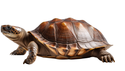 centenary turtle isolated on transparent background