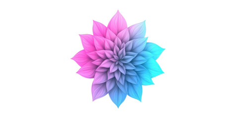 Obraz premium Vibrant Pastel Flower Gradient Bloom Digital Art Floral Design Abstract Petals Beautiful Nature