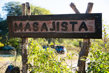 masajiste al aire libre