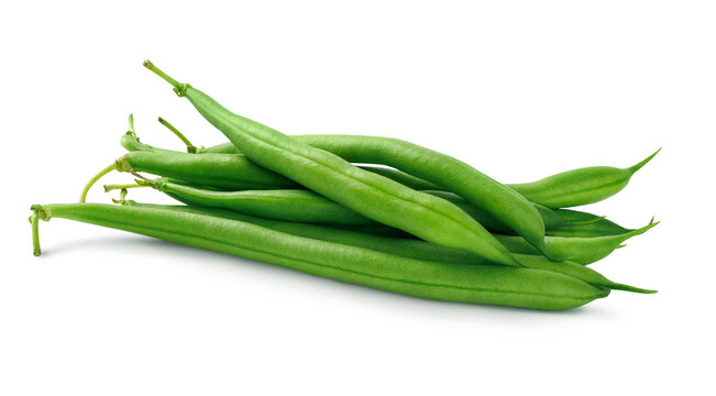 Fresh green beans isolated on transparent background
