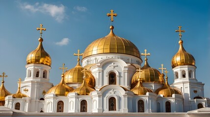 A large white building with a dome and a mosque in the middle
