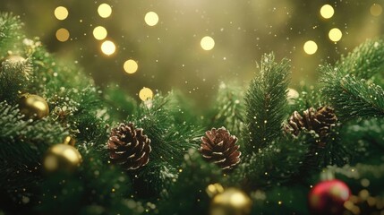 Fototapeta premium Christmastime Greenery
