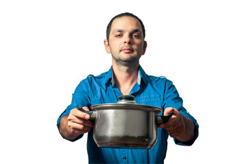 Cook man at the home