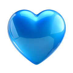 blue heart isolated 3d cartoon style illustration © Daniel