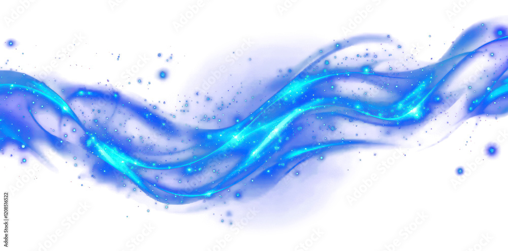 Canvas Prints png abstract wave light element background waves blue.