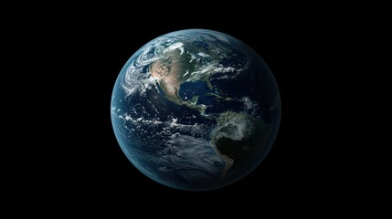 Stunning view of earth from space showing continents and oceans