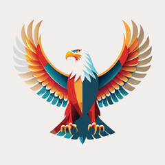3D eagle with wings vector white background © Shah Md prince