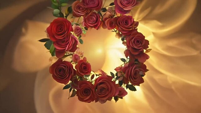 movement of roses in a spiral. holiday card. congratulations for a woman. nice date. international women's day. March 8
