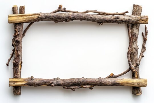Wooden Branch Frame for Natural and Rustic Designs