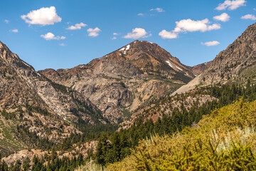 View of beautiful mountains in Yosemite Park, California