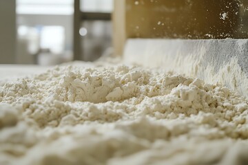 The transformation fresh wheat grains into finely milled, premium quality flour.