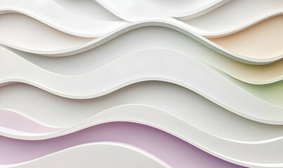 Obraz premium Abstract wavy background with pastel shades, perfect for modern design projects and website banners. Elegant and calming texture.
