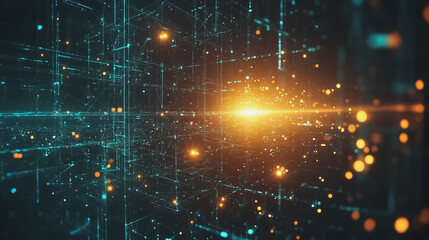 Obraz premium Smart digital Innovation city with connection network reciprocity over the cityscape. of future smart wireless digital city and social media networking systems that connects people with in city