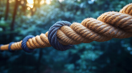 A modern blurred sideline with an empty rope, symbolizing isolation, potential, and waiting for action or direction, leaving space for new opportunities and interpretations of chaos

