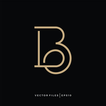 monogram initials LB BL logo design