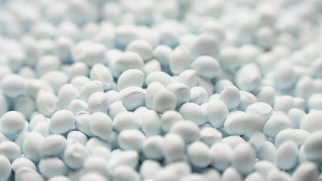 White polymer dye in granules, background texture
