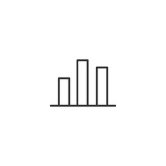 Obraz premium Minimalist bar chart icon design in black and white