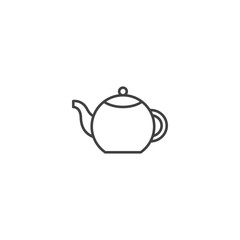 Minimalist teapot icon on white background: simple and elegant design