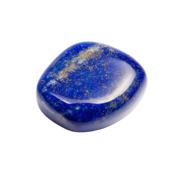 Lapiz Lazuli polished isolated on white 
