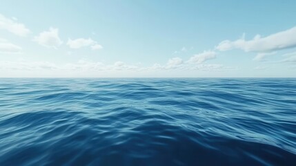 Obraz premium Tranquil ocean and clear sky landscape