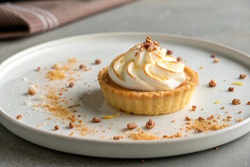 Delicious Pastry with Cream Filling and Coffee