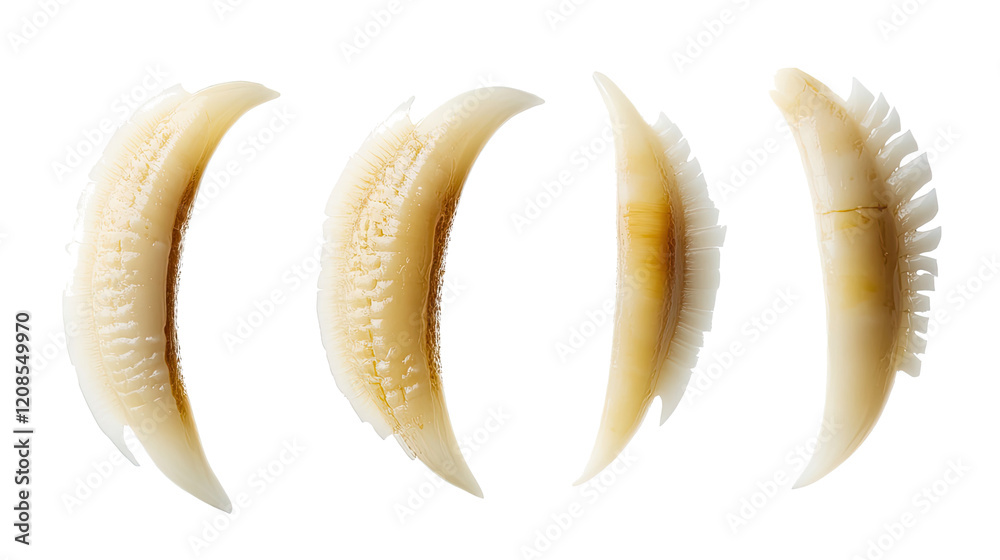 Poster curved objects collection on clear background generative ai