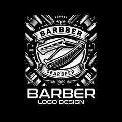 Obraz premium Barber Vector Logo Design