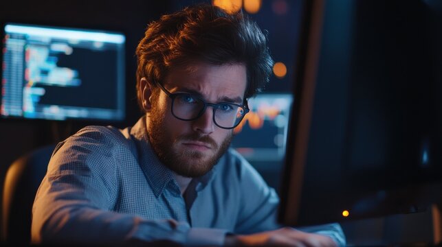 Crypto trader investor analyst broker using pc computer analyzing online cryptocurrency exchange stock market indexes charts investing money profit in trading platform stockmarket. Over shoulder view