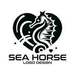 Fototapeta premium Sea horse Vector Logo Design