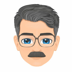 middle and older age charismatic male profile