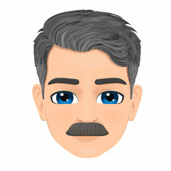 middle and older age charismatic male profile