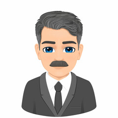 middle and older age charismatic male profile