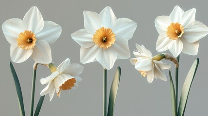 Fototapeta premium Elegant daffodil flowers for spring and easter designs